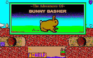 Title screen of Bunny Basher.
